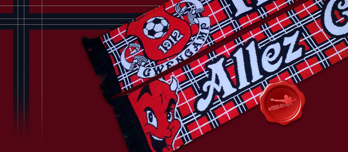 echarpe jacquard kop rouge guingamp